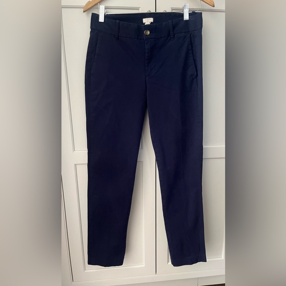 J Crew Factory Stretch Women Pants Size 2 Navy Blue